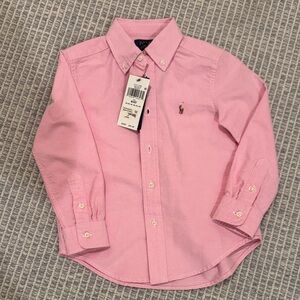 NWT Polo by Ralph Lauren Light Pink Kids Button Down Shirt